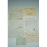 A large quantity of antique Carlisle and other business letterheads etc