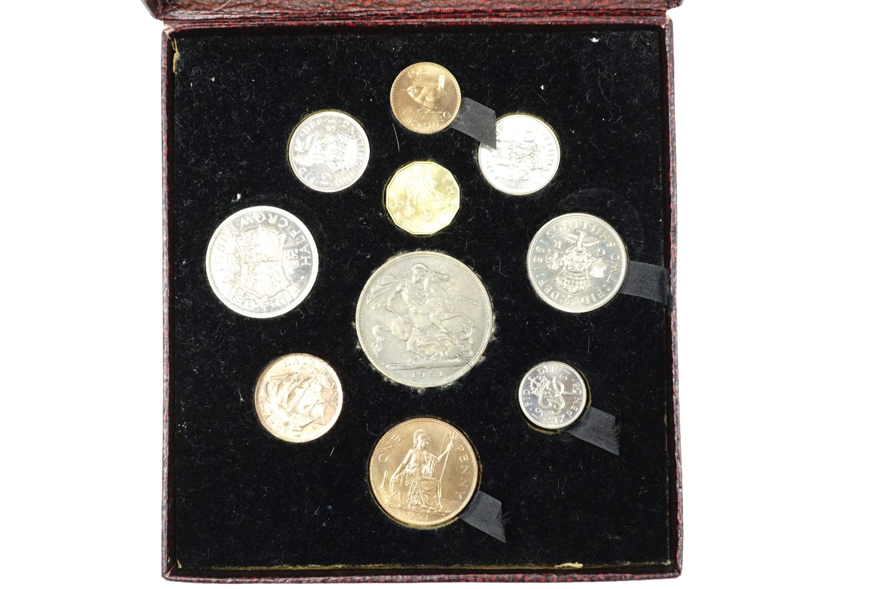 A cased Festival of Britain 1951 uncirculated coin set