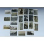 A large group of Great War photographic postcards of the Westmorland and Cumberland Yeomanry