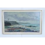 William Donald Coon (1919-1979), Cumbrian 'Whitehaven from Parton', oil on artists' board, framed,