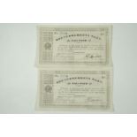 A pair of South African Republic, Boer War period banknotes, 'Gouvernements Noot', five pounds,