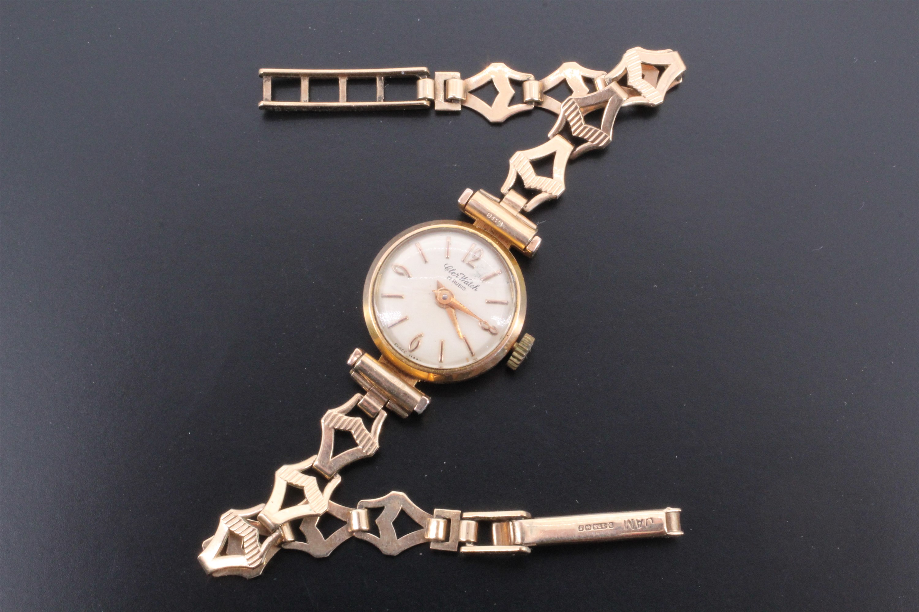 A late 1960s lady's Cler dress watch, having a gold plated case and 9 ct gold flexible bracelet - Image 4 of 4
