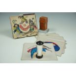 A mid 19th Century French optical toy entitled "Les Anamorphes", being a set of 24 hand-tinted