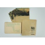 Six unused notelets of paper-thin hardwood veneer bearing coloured pictures of Hong Kong, with
