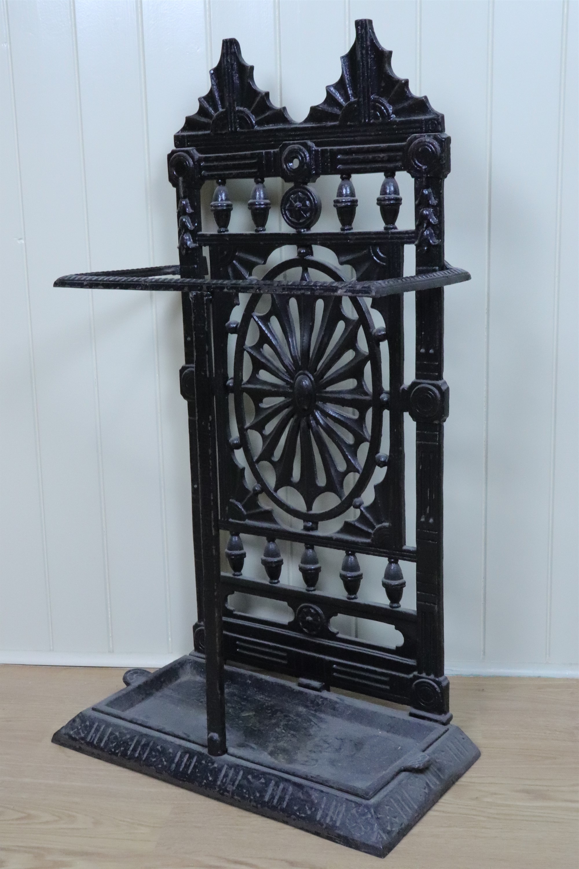 A Victorian cast iron stick and umbrella stand, 54 cm x 96 cm - Image 2 of 2