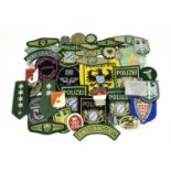 European police cloth badges, enamel badges, belt buckle and epaulets