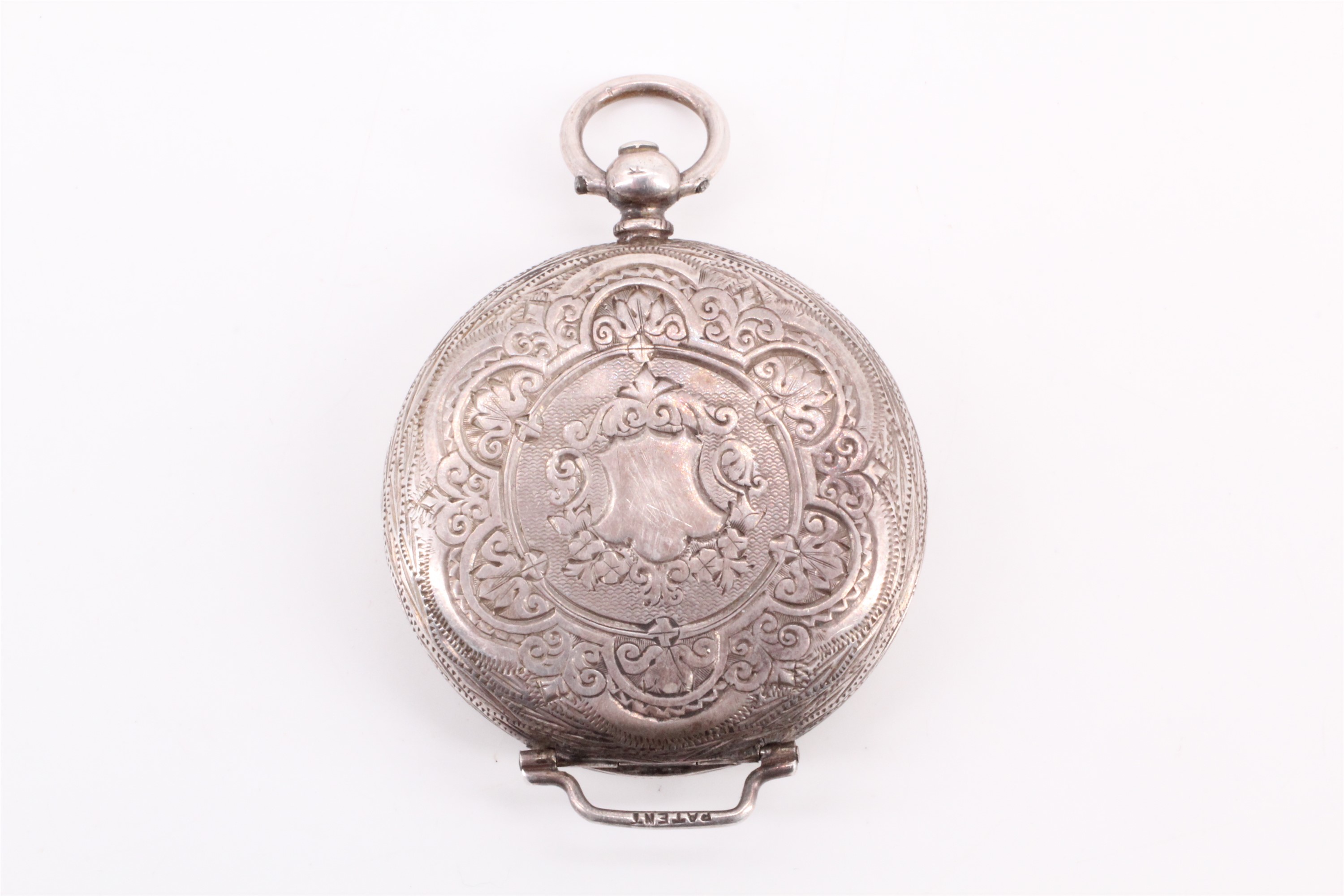 A late Victorian lady's silver cased key-wound fob watch converted for wear to the wrist, (36 mm - Image 2 of 3