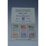 A set of 1943 - 1944 German-occupied Jersey postage stamps