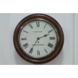 A late 19th Century office dial clock by C Jackson of Burton on Trent, having a fusee movement and