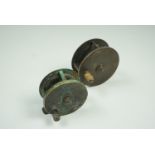 Two vintage Newcastle centre-pin fishing reels