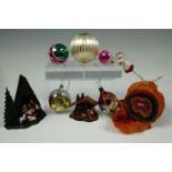 A large quantity of vintage Christmas decorations