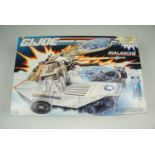 A boxed G.I. Joe "Avalanche" tank with original stickers and instructions
