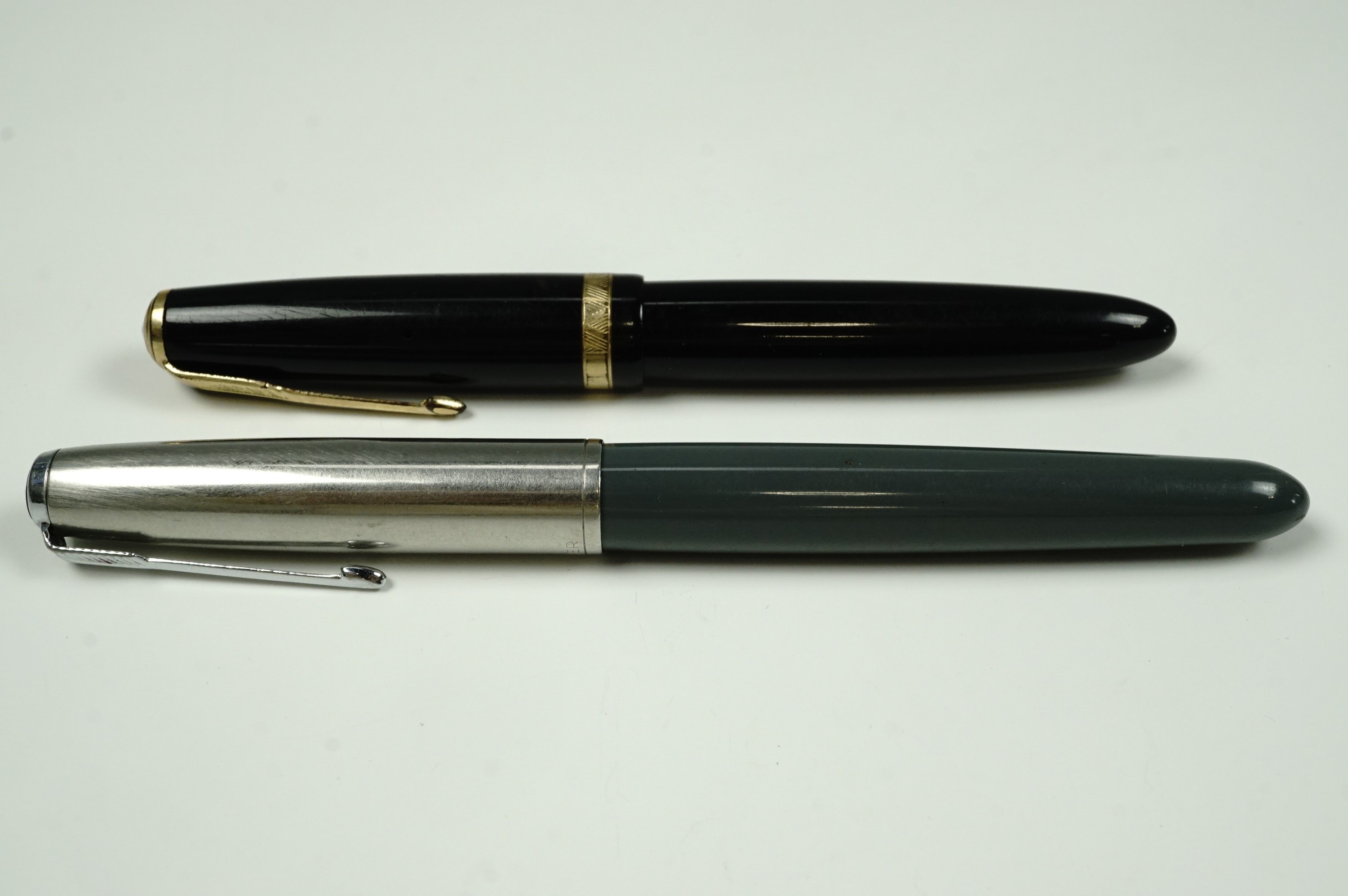 Parker 51 and Duofold fountain pens