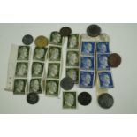 German Third Reich coins and stamps