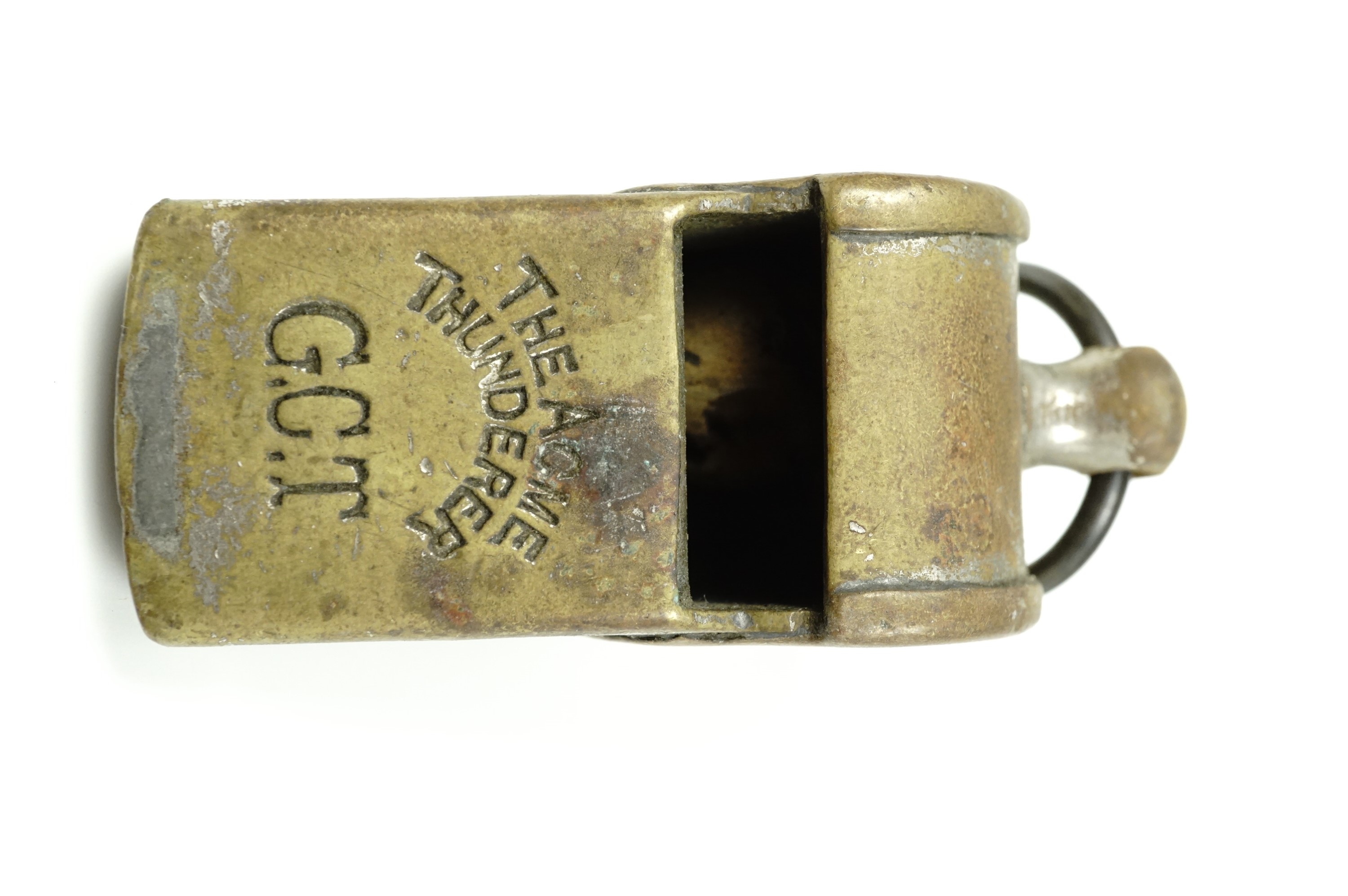 An early 20th Century Hudson's Patent Acme Thunderer pea whistle stamped GCT (Glasgow Corporation - Image 2 of 2