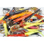 Approximately thirty flying C's fishing lures