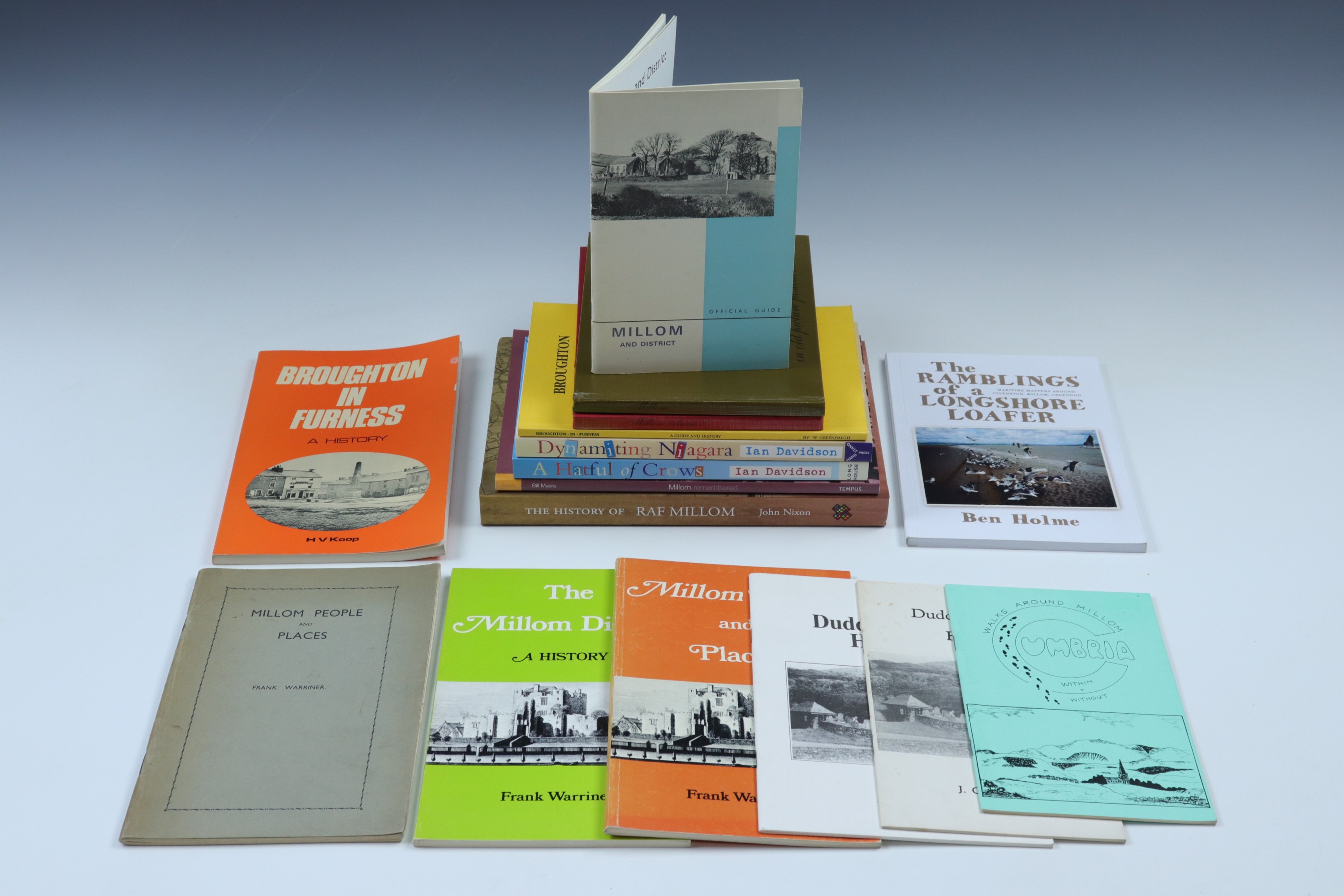 A selection of books relating to Millom, Broughton-in-Furness, Haverigg, etc