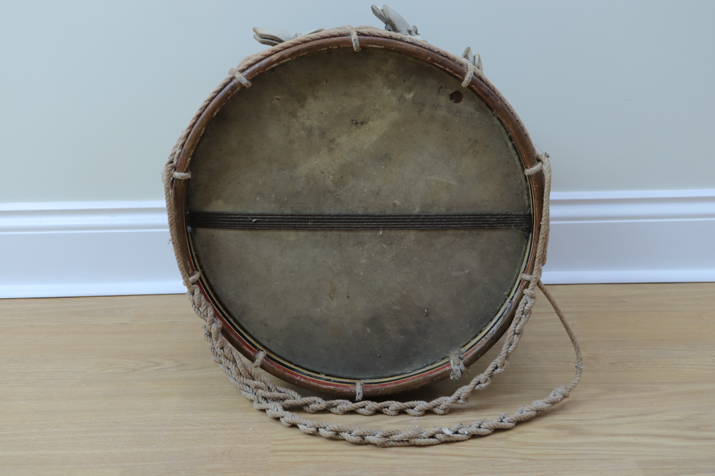 A George V 3rd Grenadier Guards side drum by Potter, the body dated 1913 and stamped "3 G G, 10" - Image 7 of 8