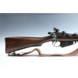 A late 19th Century B.S.A. Lee-Speed .303 bolt action rifle, action retaining most of its blueing,