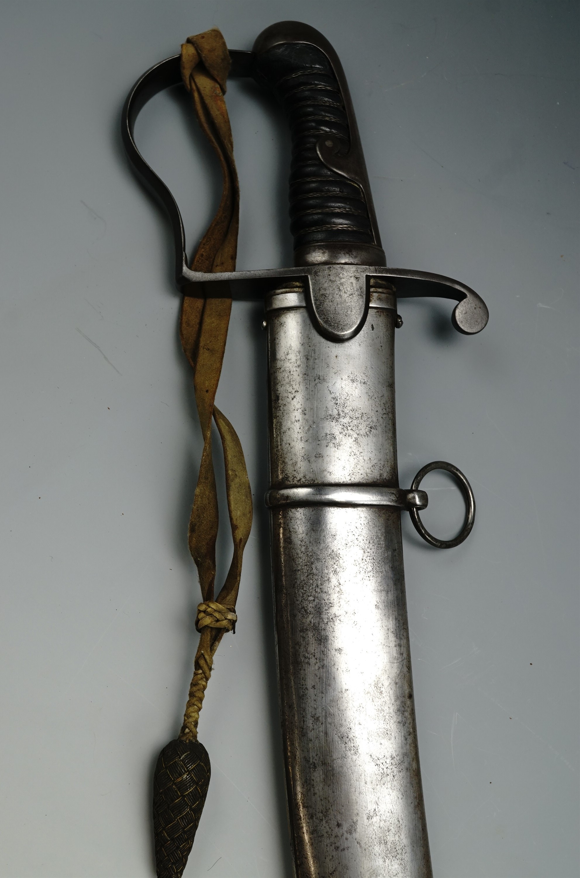 A 1796 Pattern light cavalry sabre, with knot, the scabbard engraved "Knubley, Charring Cross, - Image 2 of 7