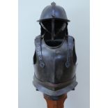 An English Civil War period harquebusier's armour, comprising a breast- and back-plate together with