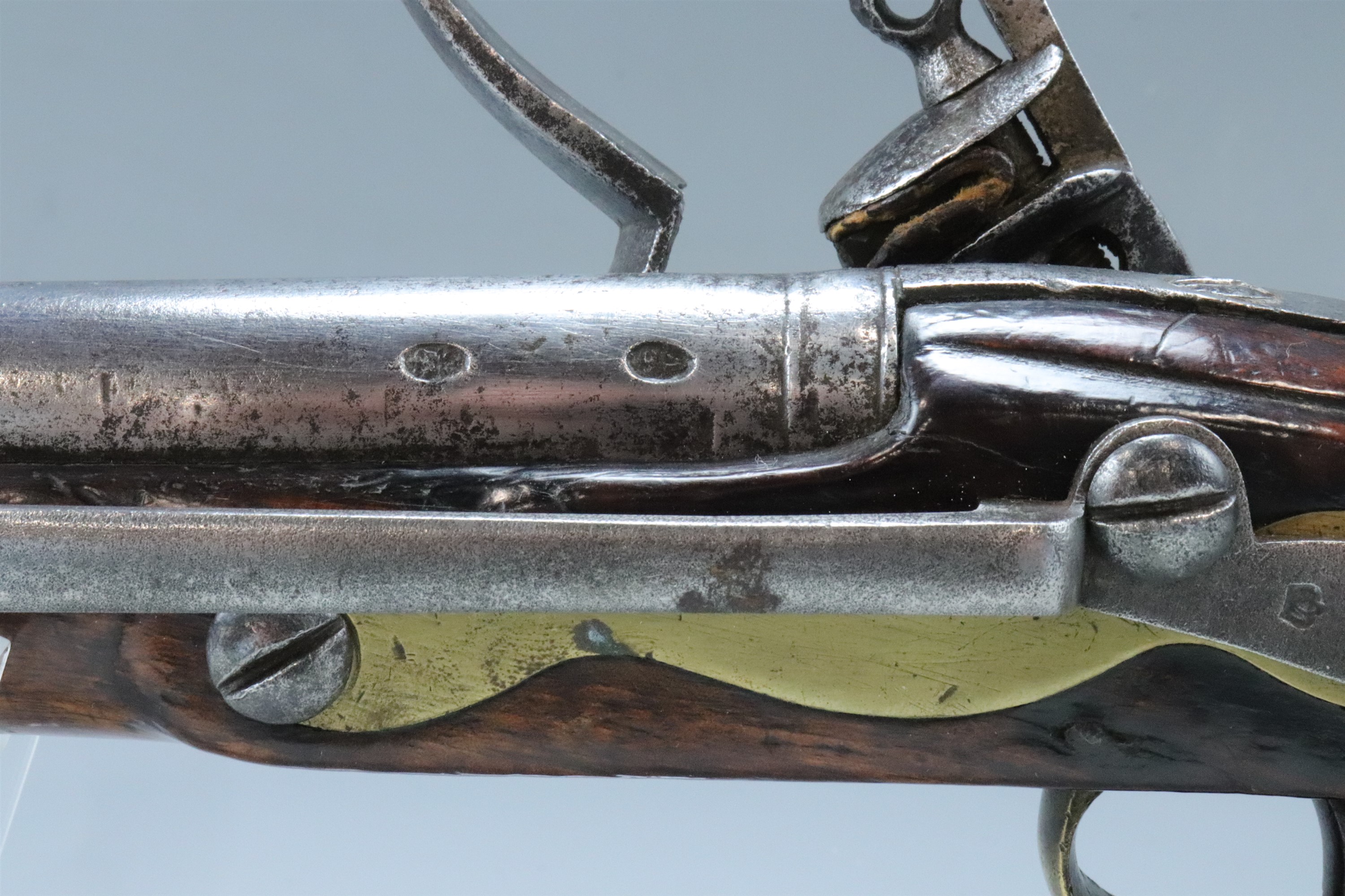 An extremely early Tower flintlock Sea Service pistol, the lock plate dated 1719 - Image 7 of 9