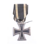 An Imperial German 1914 Iron Cross second class, its ring stamped with indistinct initials and an