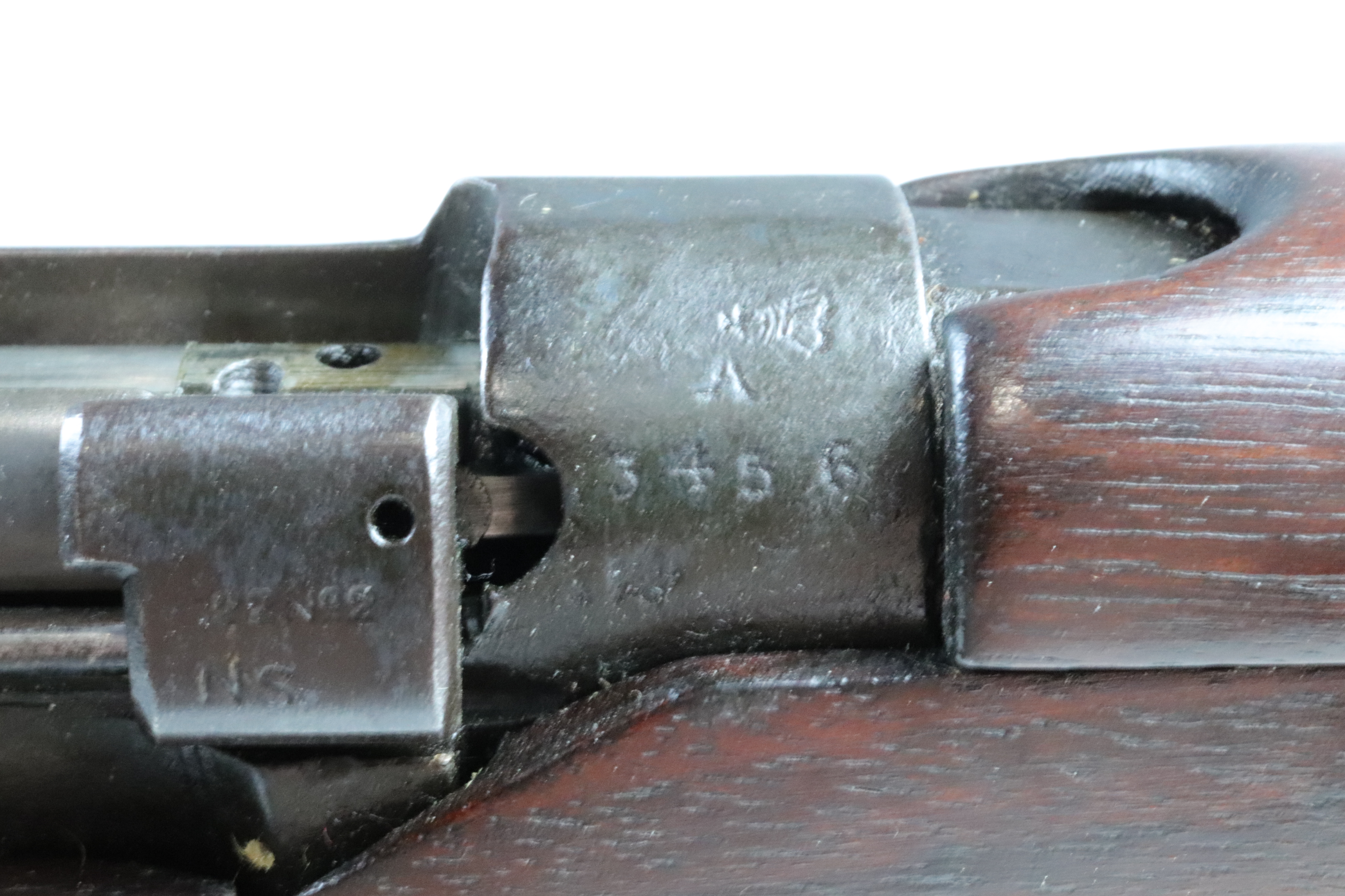 A Short Lee Enfield .22 bolt action rifle, stamped "G.R. ENFIELD 1916", rifle and bolt with matching - Image 11 of 11