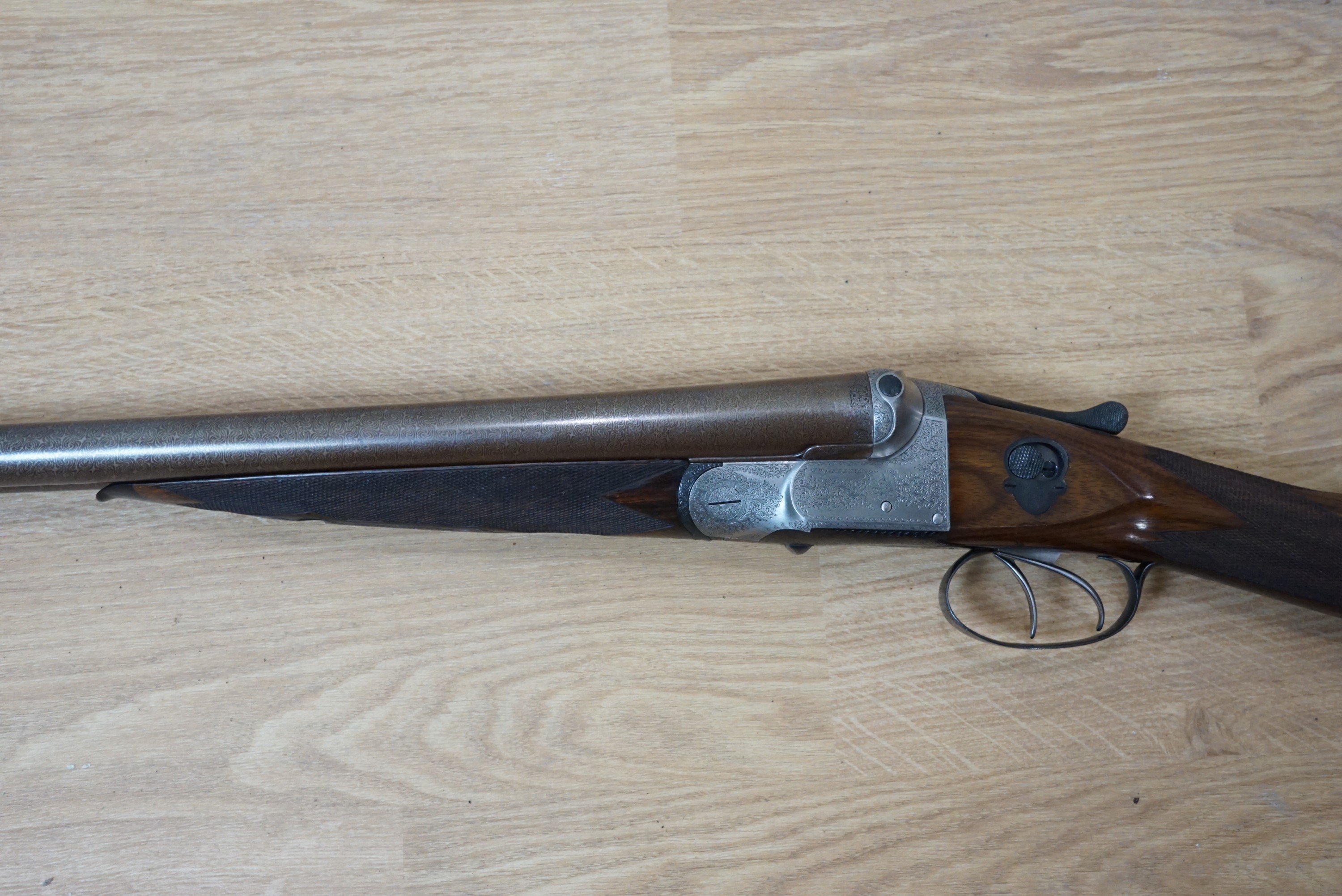 A W.W. Greener, 12 bore side by side boxlock ejector shotgun, 27269, Greener side safety, straight - Image 8 of 15