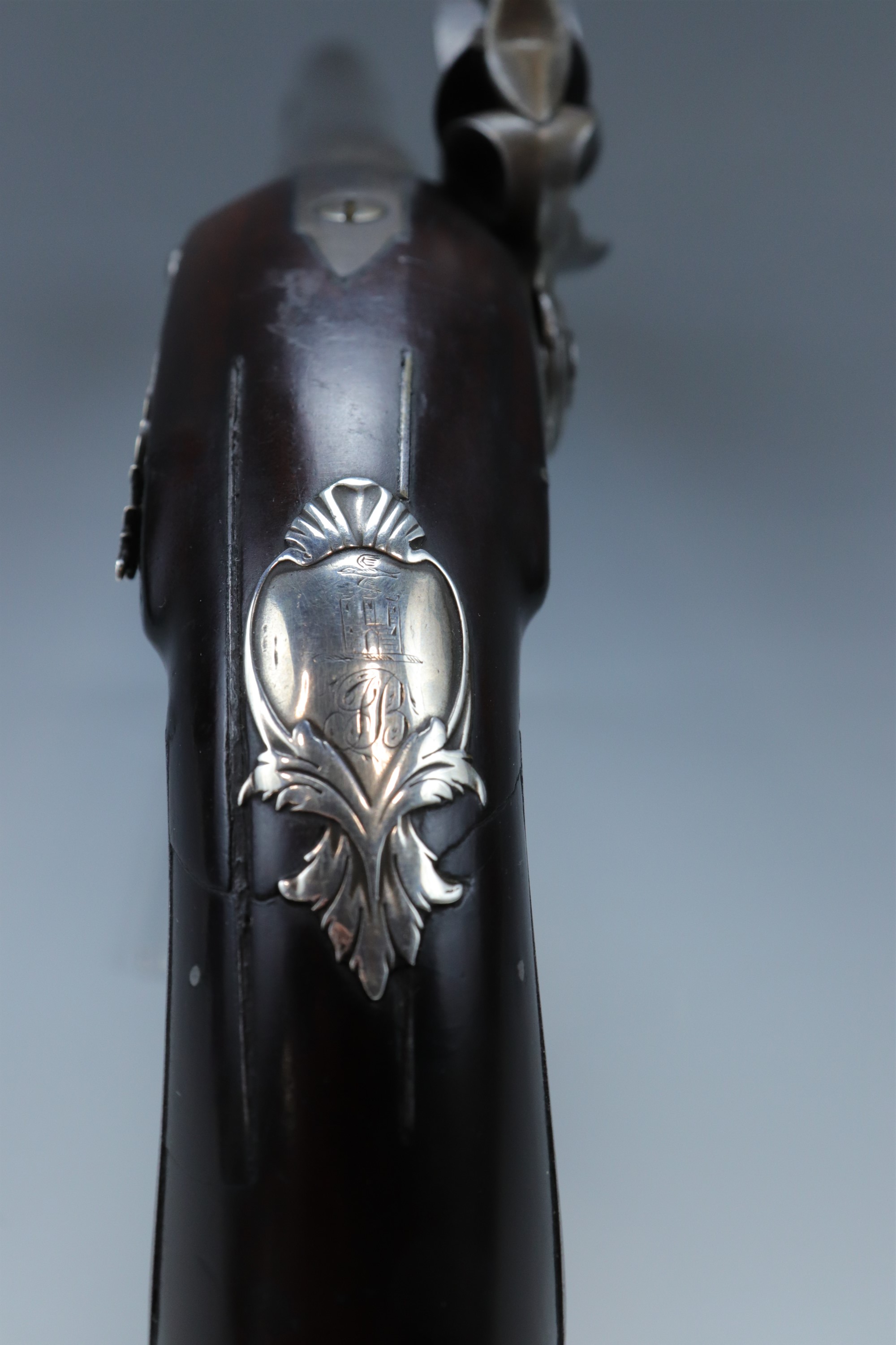 A George III white metal and iron mounted flintlock holster pistol by Ketland, having a 9 3/4 inch - Image 13 of 15