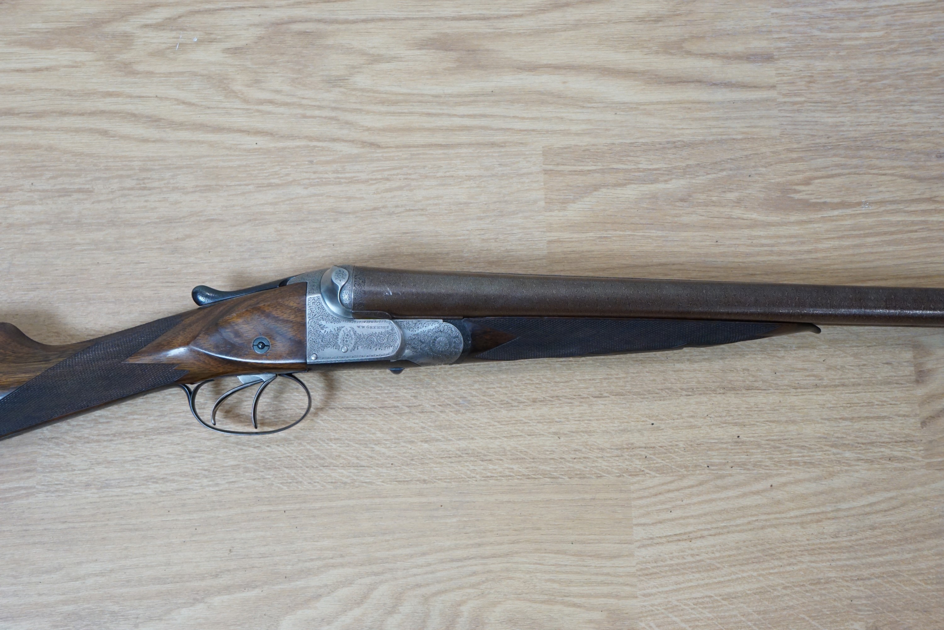 A W.W. Greener, 12 bore side by side boxlock ejector shotgun, 27269, Greener side safety, straight - Image 9 of 15