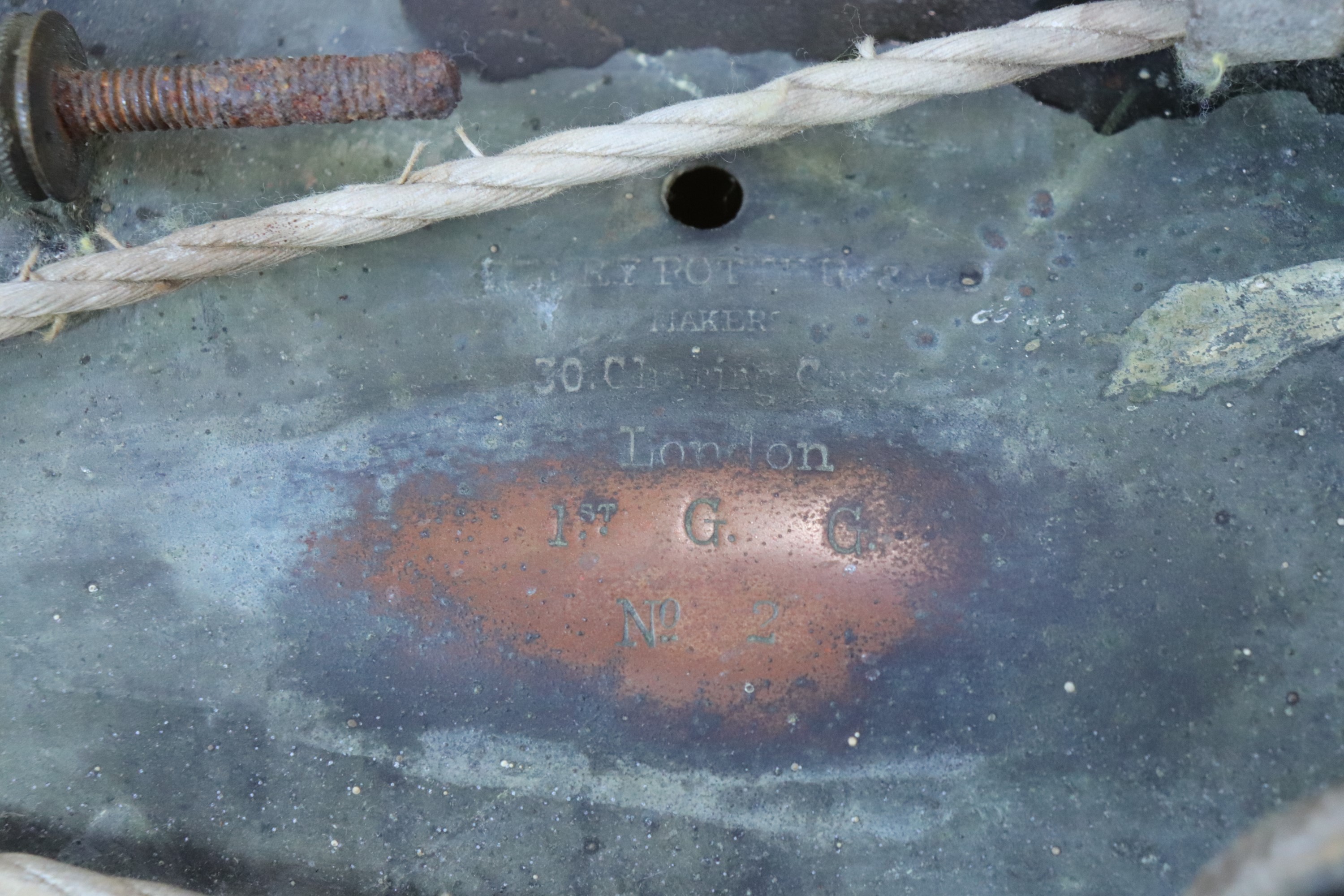 A Victorian 1st Grenadier Guards side drum by Potter, the body stamped "1st G G, No 2" - Image 7 of 7