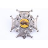 A Polish 5th Kresowa Rifle Division badge by Lorioli in 800 standard white metal