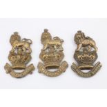 Three Victorian Royal Marines valise badges