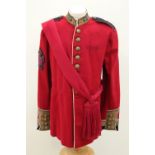 An early 20th Century Grenadier Guards colour sergeant's full dress tunic and sash