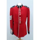 A post 1953 Irish Guards sergeant's full dress tunic