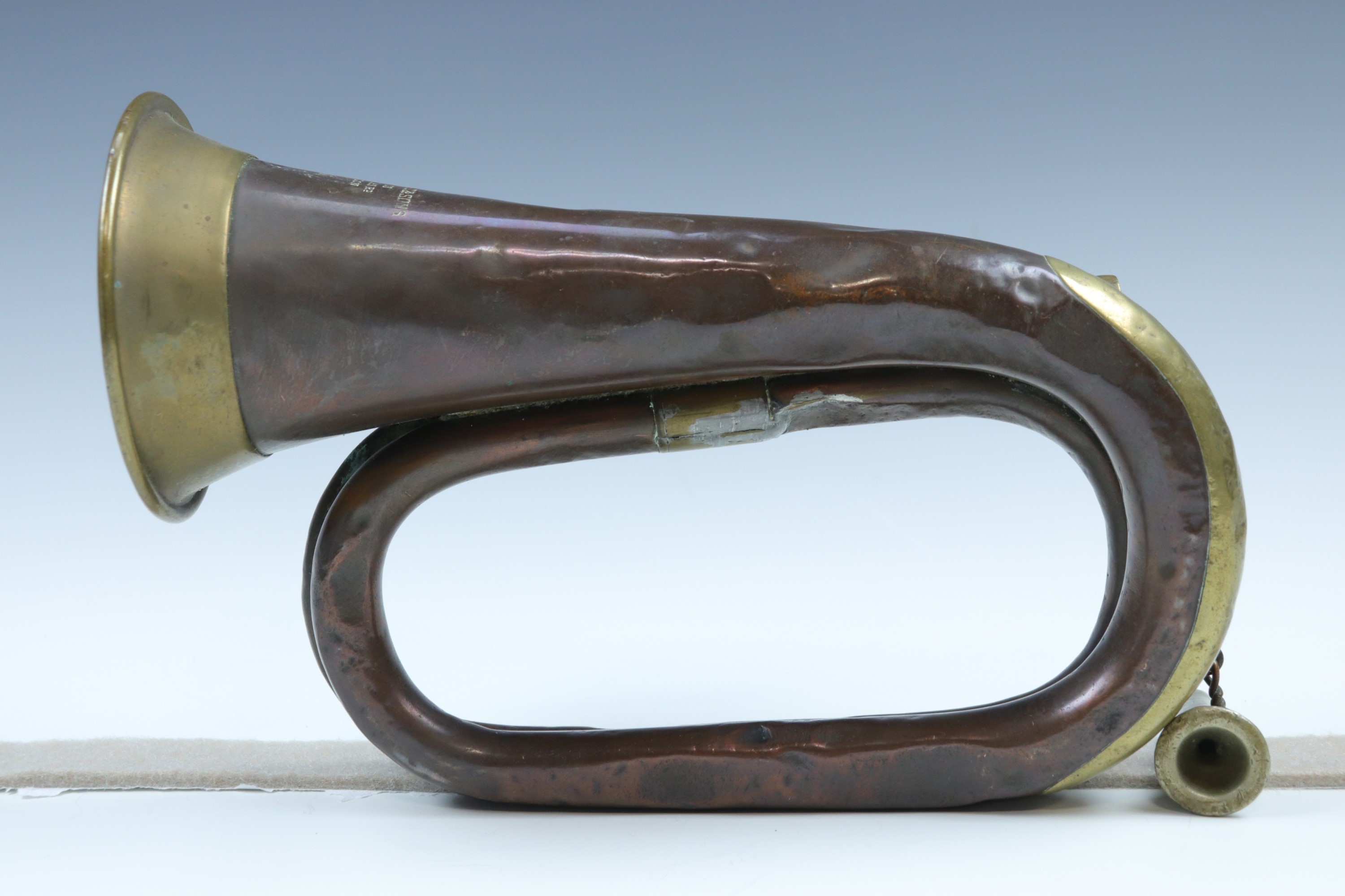 An early 20th Century Indian army bugle