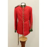 An early 20th Century Dorsetshire Regiment captain's full dress tunic and sword belt