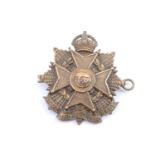 An early 20th Century Border Regiment militia officer's Service Dress cap badge, 5 cm