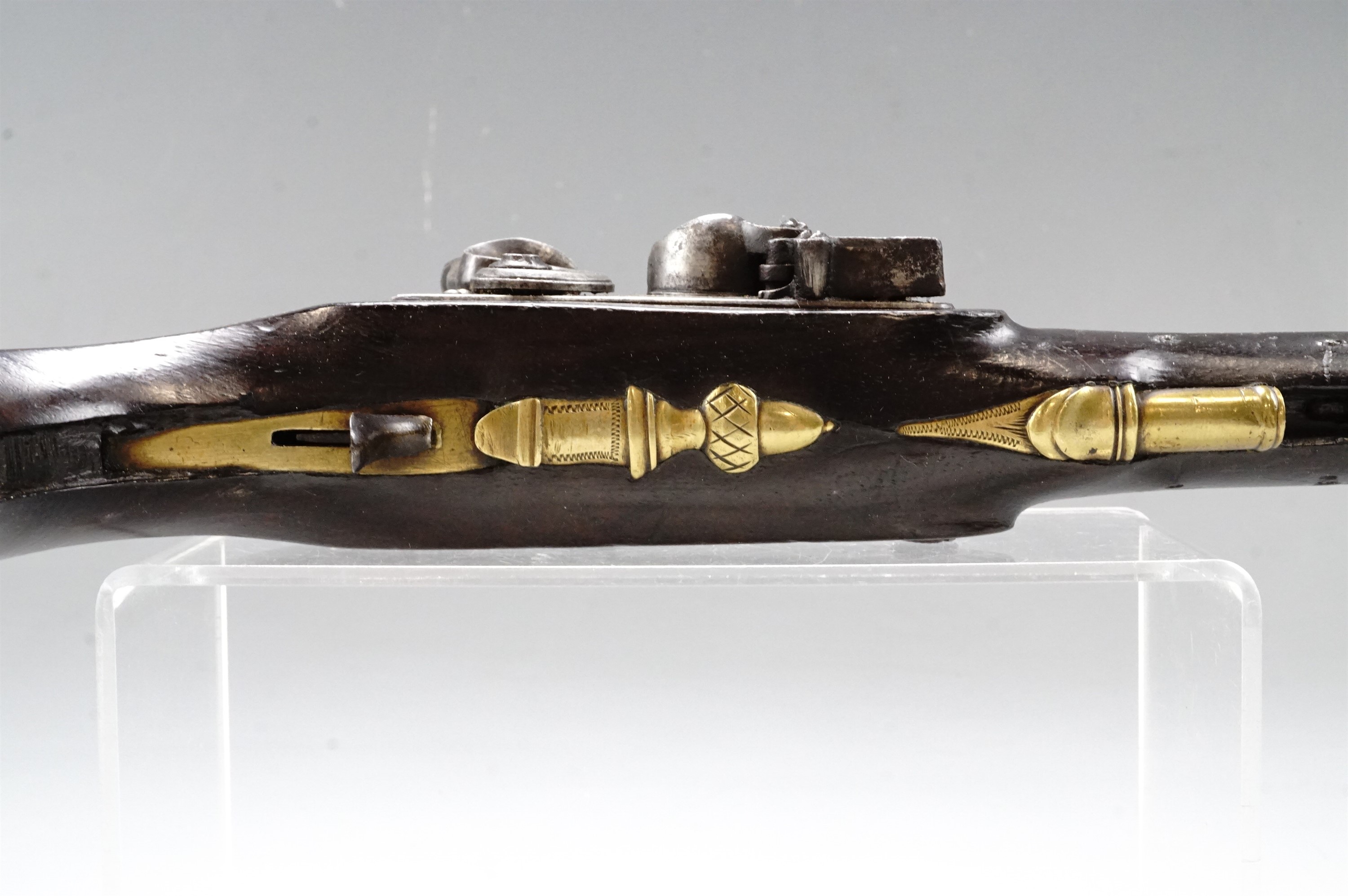 A George III flintlock travelling or overcoat pistol by Bennett of London, having a 4 1/4 inch - Image 6 of 6