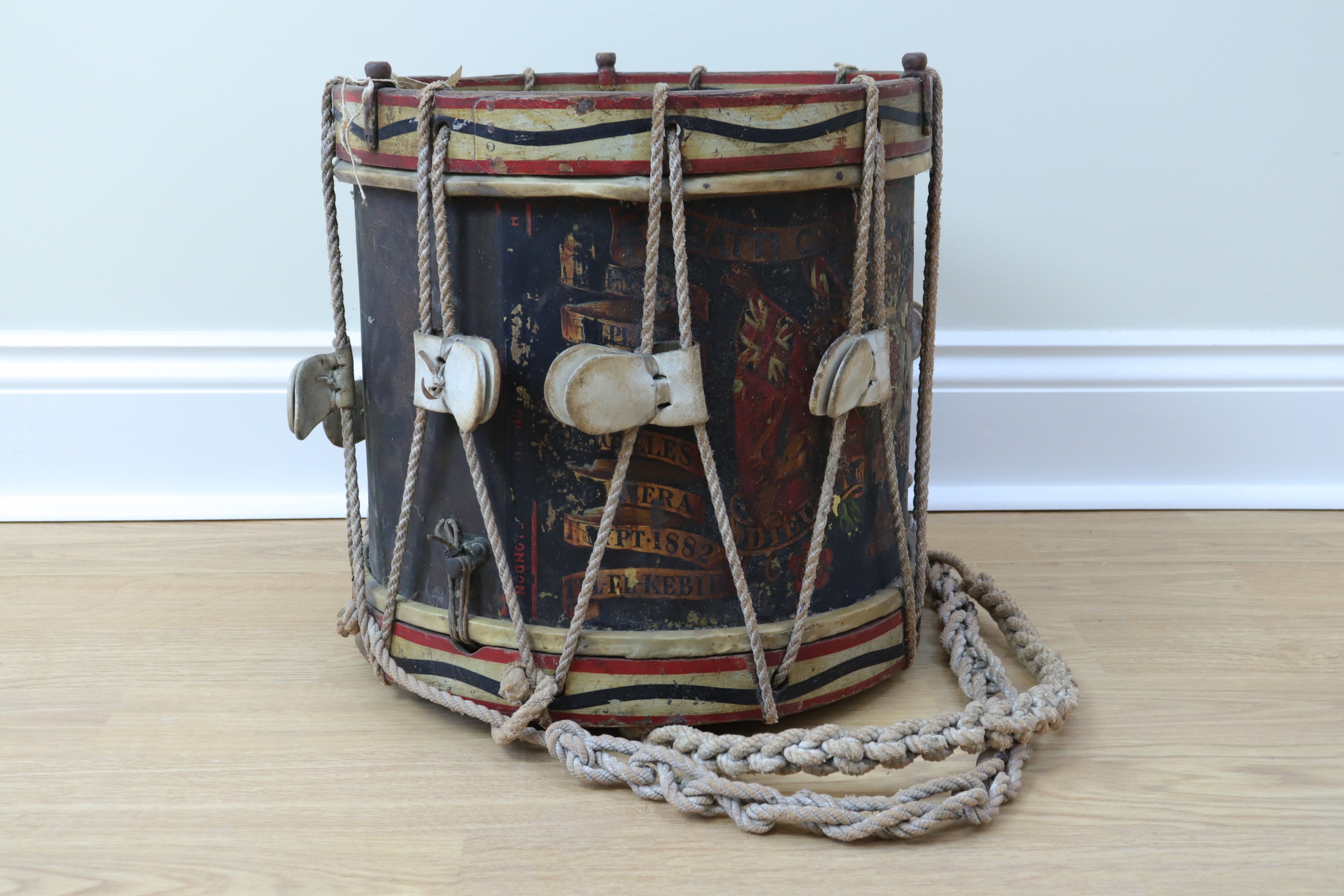 A Victorian 2nd Coldstream Guards side drum by Potter, the body dated 1881 - Image 2 of 7