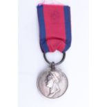A Waterloo Medal impressed to Serj William Hill, 1st Batt 95th Reg Foot, fitted with original
