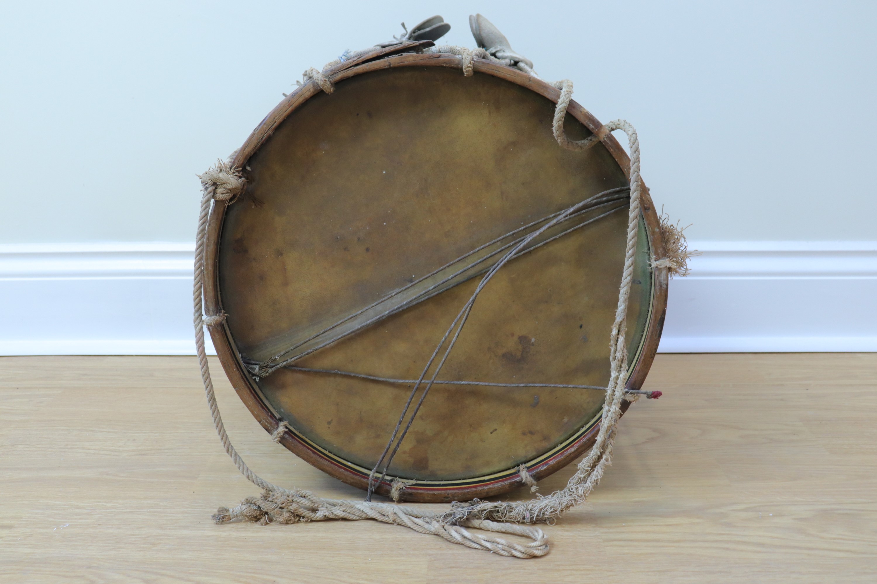 A Victorian 1st Grenadier Guards side drum by Potter, the body stamped "1st G G, No 2" - Image 6 of 7