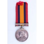 A Queen's South Africa medal with three clasps to 2691 Pte T Jennings, Grenadier Guards
