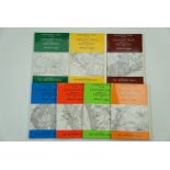 A set of seven folded maps relating to each of the areas featured in A Wainwright's guides,