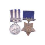 An Egypt medal with Tel-El-Kebir clasp and Khedive's Star to 7099 Pte G Carey' 2 Grenadier Guards,