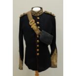 A Victorian Royal Artillery lieutenant's full dress tunic, together with shoulder belt, pouch and