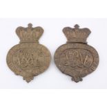 Two Victorian Guards valise / pouch badges