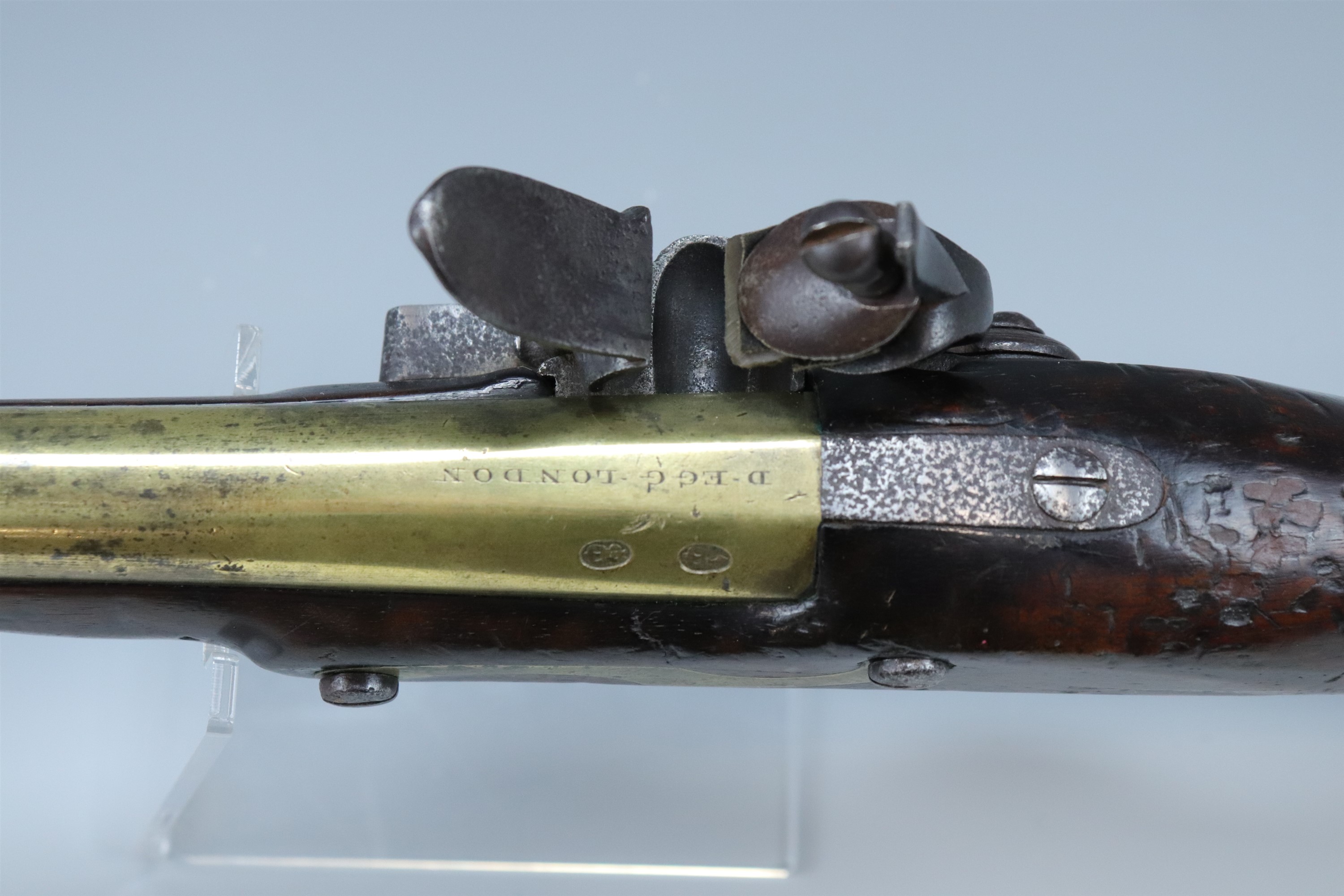 A George III 25-bore military flintlock brass-barrelled pistol by Durs Egg, as commissioned by the - Image 9 of 9