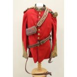 A Victorian Royal Engineers lieutenant colonel's full dress tunic and sash
